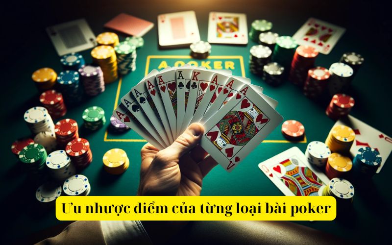 Ưu nhược và nhược điểm của từng loại bài poker