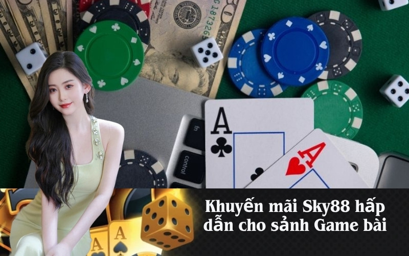 Khuyến mãi Sky88 hấp dẫn cho sảnh Game bài